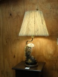 Pair of Bobwhite Quail underglass Lamp Taxidermy Mount