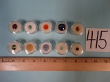 10 Loose Authentic Gemstones in Padded Display Cases ( 10 x $)