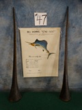 Two Pacific Bills with Certification 101 Lbs. & 93 Lbs. Taxidermy ( 2 x $ )