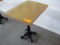 20” x 28” Single Pedestal Tables with Cast Iron Base