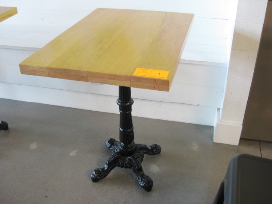 20” x 28” Single Pedestal Tables with Cast Iron Base