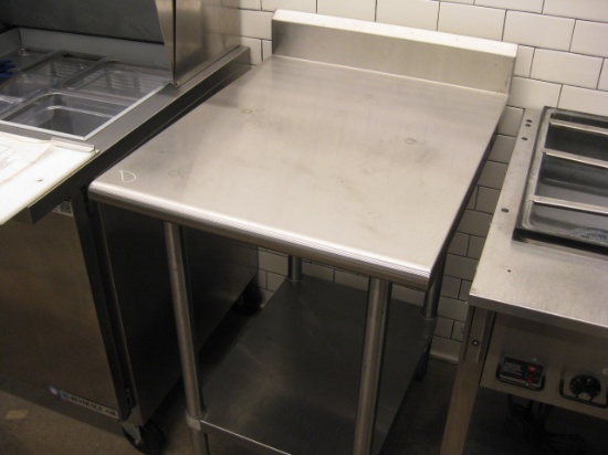 24”x29” Stainless Steel Worktable with Back Splash