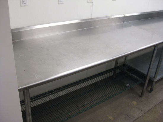 72" x 30" Stainless Steel Worktable with Back Splash