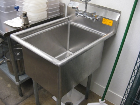 23"x30" Single Compartment Stainless Steel Sink