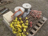 Lot Pallet Electric Fence items Post and Wire