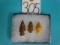 (3) Authentic Arrowheads from Idaho (3 x $ )