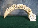 Nicely Carved Hippo Tusk Taxidermy