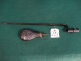 Stardard Issue Union Army Bayonet & Powder Flask (2 x $)