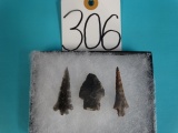 (3) Authentic Arrowheads from Oregon