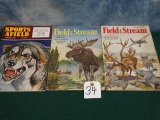 Three Vintage 1950's Sports Afield and Field & Stream Magazines (3 x $)
