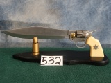 Super Cool Pistol Knife on Stand