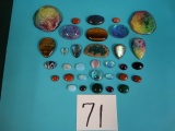 (33) Cabochons Semi-Precious Gemstones
