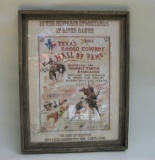 2011 Texas Rodeo Cowboy Hall of Fame Print Signed by the artist Roger Langeford