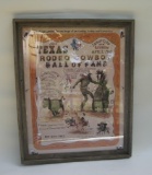 2012 Texas Rodeo Cowboy Hall of Fame Print Signed by Artist Roger Langeford and numbered #21/30