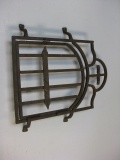 Hand made iron hinged frame made to mount on wall hinged door is 10