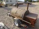 Trailer mounted BBQ pit
