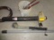 Blower, Trailer jack and rakes
