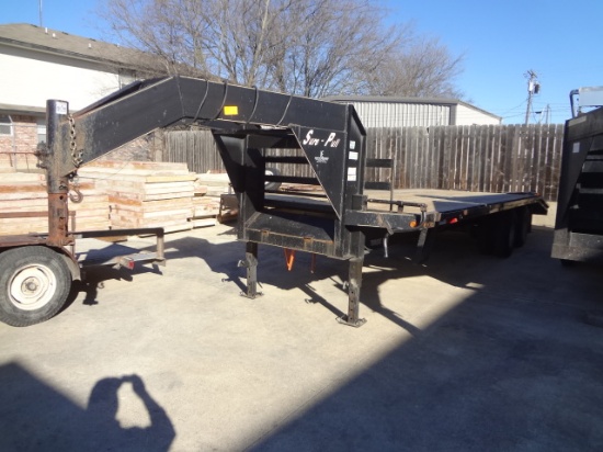 2009 Sure Pull Dove Tail Gooseneck Trailer 98"x20' with 5' Dovetail