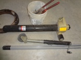 Blower, Trailer jack and rakes