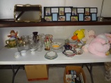 Plates, vaces, Mirror stuffed animals and more