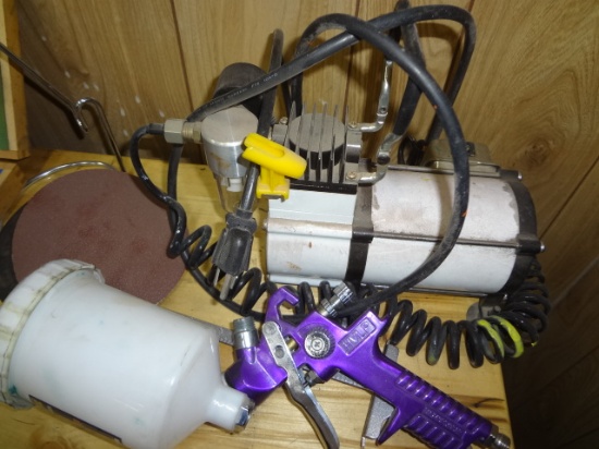 Air Brush and Small Compressor