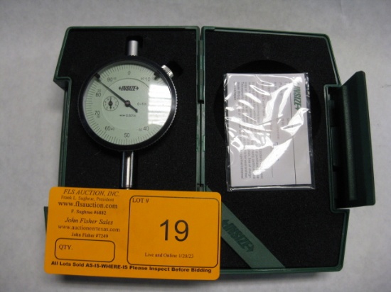 Insize 0-1" Dial indicator and case