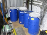 (5) 30 Gal Plastic drums and 5 gal plastic buckets