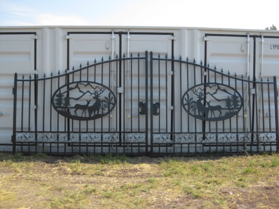 Double Iron Gate with Deer Scene 20