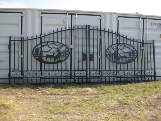 Double Iron Gate with Deer Scene 20