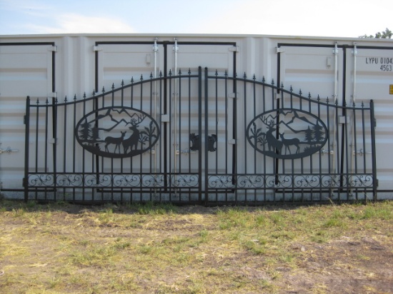 Double Iron Gate with Deer Scene 20
