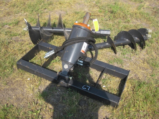 Post Hole with 2 Augers Digger Skid Steer Attachment new