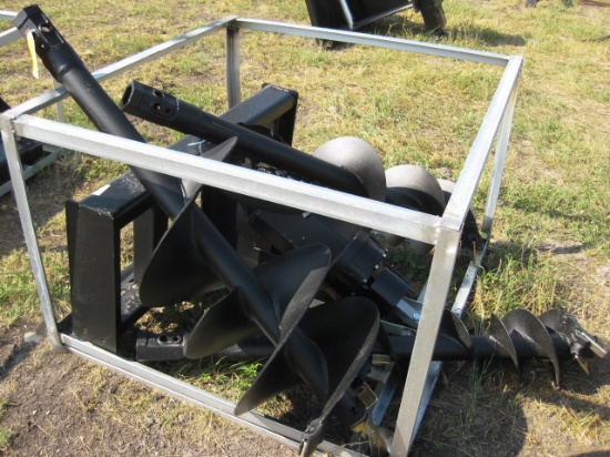 Post Hole Digger with 3 Augers Skid Steer Attachment new