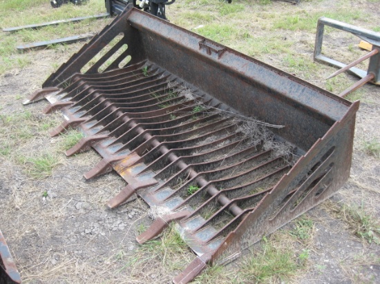 Rock Rake Skid Steer Attachment