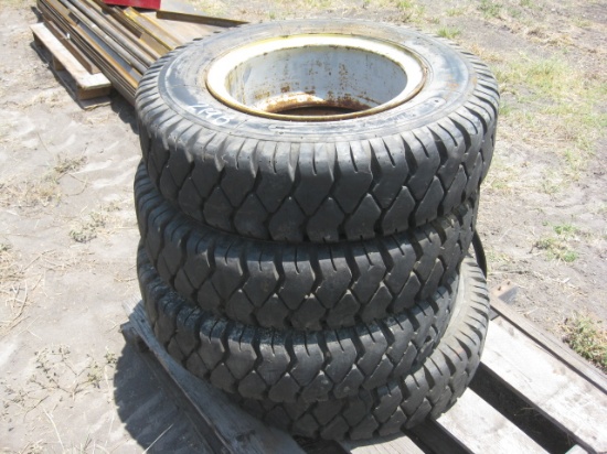 Used Tires and Wheels 7.50/5 12ply