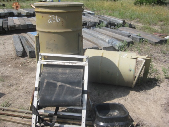 55 gallon deer feeders and misc.
