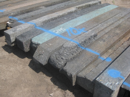 8' Wood Center Heavy Rubber Laminated Rail Road Ties