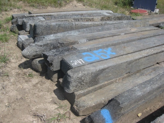 8' Wood Center Heavy Rubber Laminated Rail Road Ties