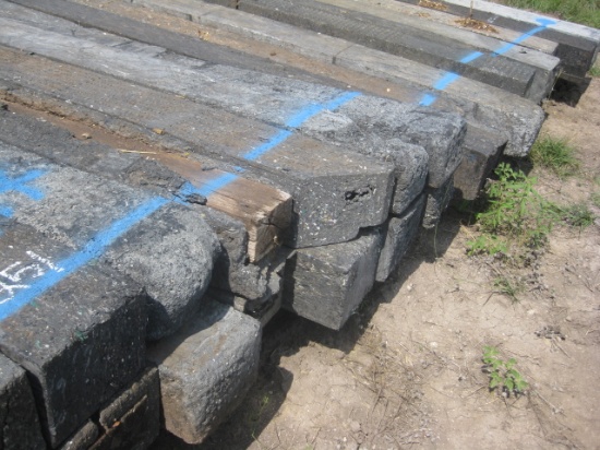 8' Wood Center Heavy Rubber Laminated Rail Road Ties