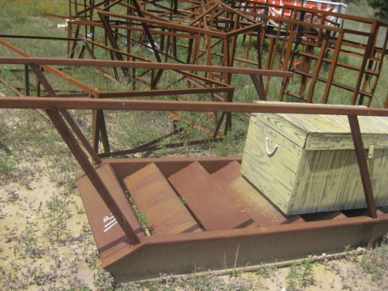 Metal Stairs and box of contents