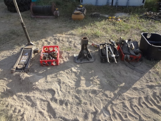 Floor Jack 5th wheel plate bolt cutters and misc