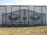 Double Iron Gate with Deer Scene 20'
