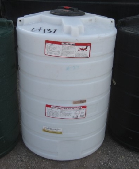 100 Gallon White Flat Bottom Tank
