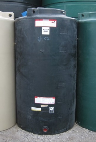 340 Gallon Model TLV00340 Black Flat Bottom Tank