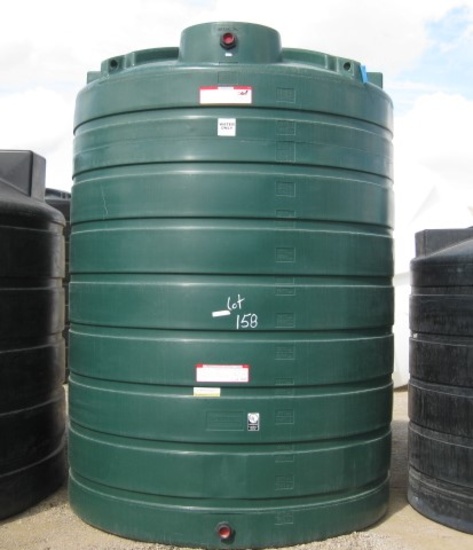 3000 Gallon Dark Green Flat Bottom Tank