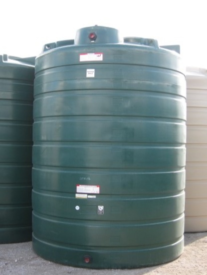3000 Gallon Model TLV03000DG Dark Green Above Ground Flat Bottom Tank