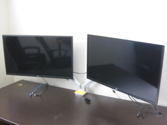 LG 32" LCD Monitors and Desk Clamp Stand 2x$
