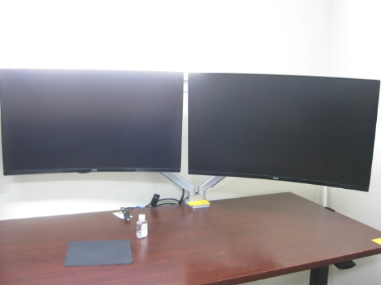 LG 32" LCD Monitors and Desk Clamp Stand 2x$