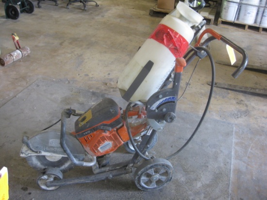 Husquarna Model K970 Concrete Saw and Floor Saw Cart