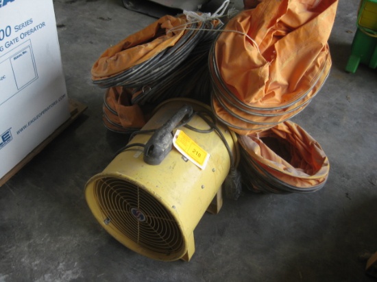Model STF 1-30 12" Fan with (2) hoses
