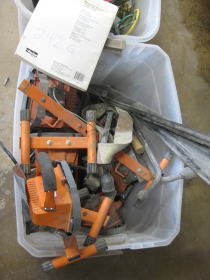 (3) Totes Wire Fuses and misc electrical items